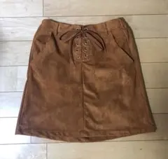 SPINNS スピンズ 編み上げ ミニスカート