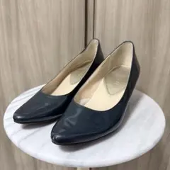 アシックスウォーキング RAKUWALK パンプス ネイビー エナメル調のサムネイル