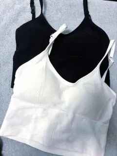 シームレス カップ付きキャミソール 2枚セット