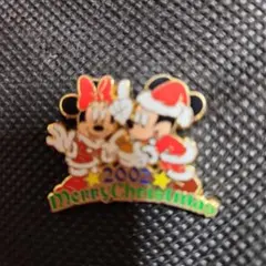 ミッキー&ミニー2002クリスマスピンバッチ