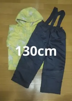 美品★スキーウェア★星柄★イエロー★スノーウェア★雪遊び★スケート★スノボー