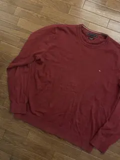 Tommy Hilfiger ニット セーター マルーン 古着