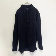 UNIQLO ブラック コーデュロイ長袖シャツ Lサイズ