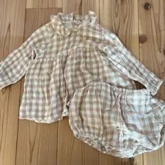 テータテート チェック柄セットアップ80