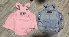 ミニー ミッキー サロペット バースデイ 70cm