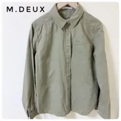 M.deux エムドゥ リネン混 長袖シャツ 38 カーキ 麻55％ 綿45％のサムネイル