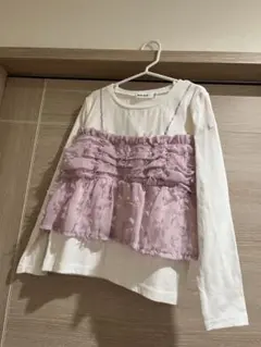 スラップスリップ　ドッキング　トップス　ピンク　130