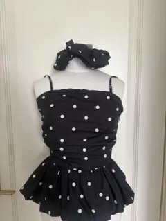 メゾンスペシャル♥️ドット柄♥️キャミソール ボディスーツ