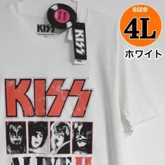 【新品】KISS ALIVE２　Ｔシャツ　ホワイト　4L
