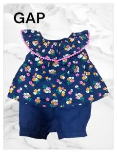 GAP 花柄フリル付き ロンパース