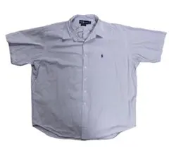 【90s】2XL Ralph Lauren ボタンダウンシャツ ブルー系