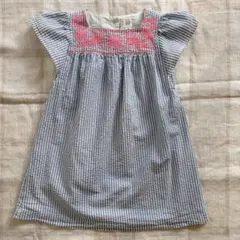 baby gap 刺繍&ストライプ ワンピース　4歳　100cm
