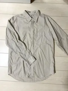 M-803 UNIQLO ブロードシャツストライプボタンダウンシャツ