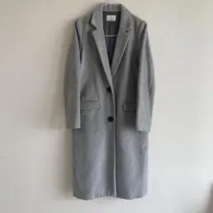 エゴイスト　サイズ1 ロングコート　ウールチェスターコート　ライトグレー