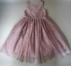 H&M スパンコール ドレス ピンク 128cm