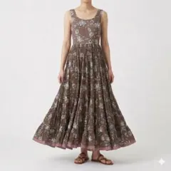 美品 マリハ イエナ別注 草原の虹のドレス ロングワンピース 花柄
