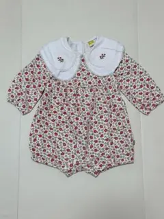 moimoln モイモルン レッドフラワーカバーオール 90