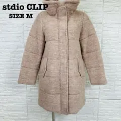 美品 スタディオクリップ M 中綿コート ウール混 モカベージュ[6408]のサムネイル