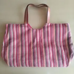 ストライプ トートバッグ 大きめ
