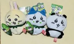美品！ちいかわぬいぐるみ　抹茶うさぎ　抹茶ハチワレ　パンダちいかわ　3点セット