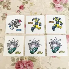 ポケモンパン デコキャラシール 白いジガルデ 黄色いルカリオ まとめ売り