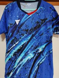 VICTAS 卓球ウェア ユニフォーム 青色 Mサイズ