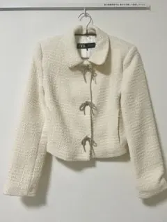 ZARA アイボリー ショートジャケット