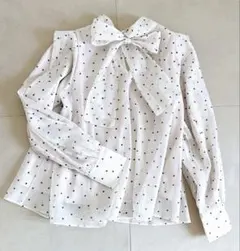 スナイデル★ドット柄ボウタイブラウス