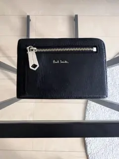 Paul Smith 黒 レザー 二つ折り財布　保存袋箱付き