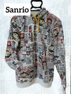 Sanrio ペコちゃん 総柄プルオーバーパーカー L 身幅約52cm 送料込み