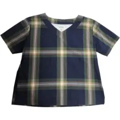 BEAMS BOY EXCUSIVE FABRIC チェックブラウス 日本製のサムネイル