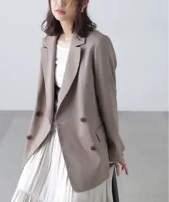 【美品】FREE'S MART ダブルブレストジャケット チェック
