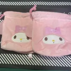 マイメロディ ふわふわフェイス巾着
