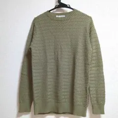 【美品】B:MING by BEAMS デザインニットセーター オリーブメンズM