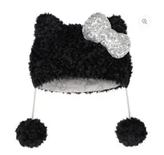 USJ ハローキティ ボンボン付きハット 黒