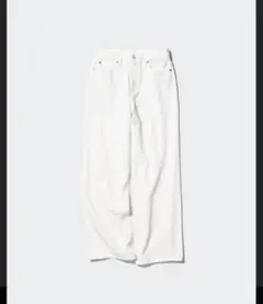 ホワイトデニム ストレートレッグパンツ