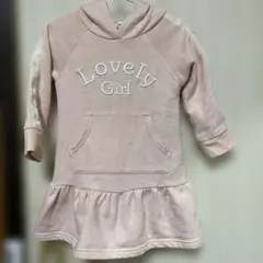 SLAPSLIP パーカーワンピース　ピンク100