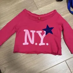 tommy girl ピンク クロップド トレーナー M