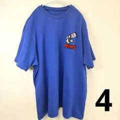 PUNYUS 練乳 刺繍 ビッグTシャツ ブルー 半袖　サイズ4のサムネイル