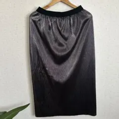 レプシィム　グリッター細プリーツスカート2LEPSIM シルバー