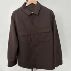 UNIQLO ユニクロ オーバーシャツジャケット ダークブラウン XL メンズ