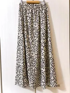 AZULE by moussy ヒョウ柄 ベージュロングスカート(S)のサムネイル
