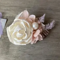 コサージュNo.21ホワイト&ピンク卒業式入学式発表会