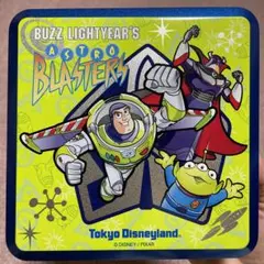 ディズニーランド　トイストーリー　バズ　缶　お菓子缶