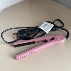 ヘアアイロン コテ コンパクト 持ち歩き ミニ ピンク ストレートアイロン 新品