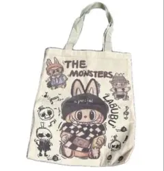 【大人気！】ラブブ LABUBU トートバッグ エコバッグ 黒系