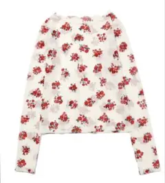 POPPY RED BOUQUET SEE-THROUGH TOPS - メルカリ