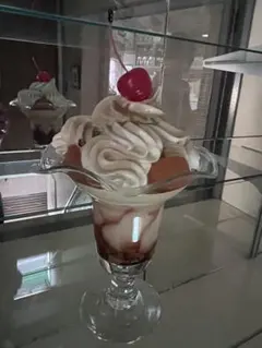 メニュー　食品　サンプル　チョコレートパフェ　レトロ　喫茶店