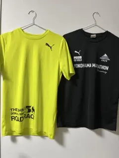 【1回着用＋おまけ付】マラソン参加賞Tシャツ2枚セット Sサイズ 靴下おまけ