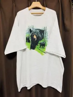 Hanes 4XL オーバーサイズ Tシャツ クマ柄　古着